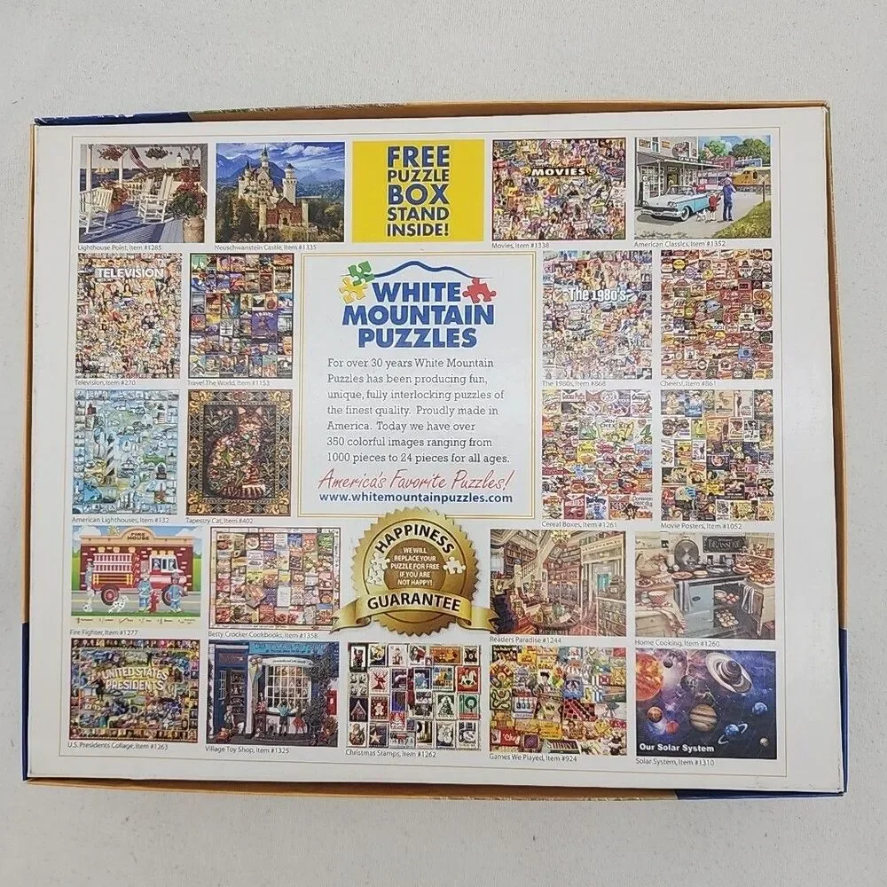 Puzzle VERMONT State 1000 Piece White Mountain Finest Quality #655 2018 NEW
